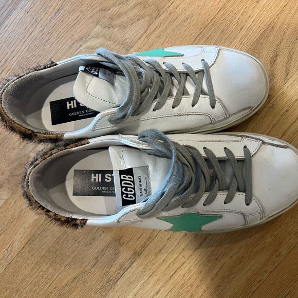 Golden Goose Hi Star sneakers with leopard-print heel tab - Picture 9 of 11